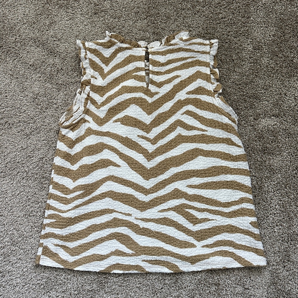 LOFT Zebra Print Shell Blouse - Picture 6 of 10